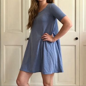 Blue cotton dress